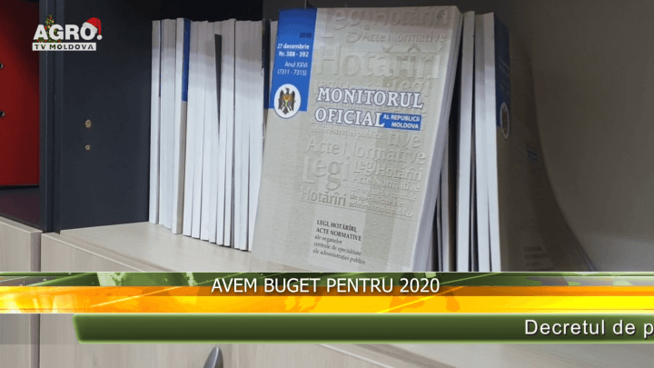 Avem buget pentru 2020