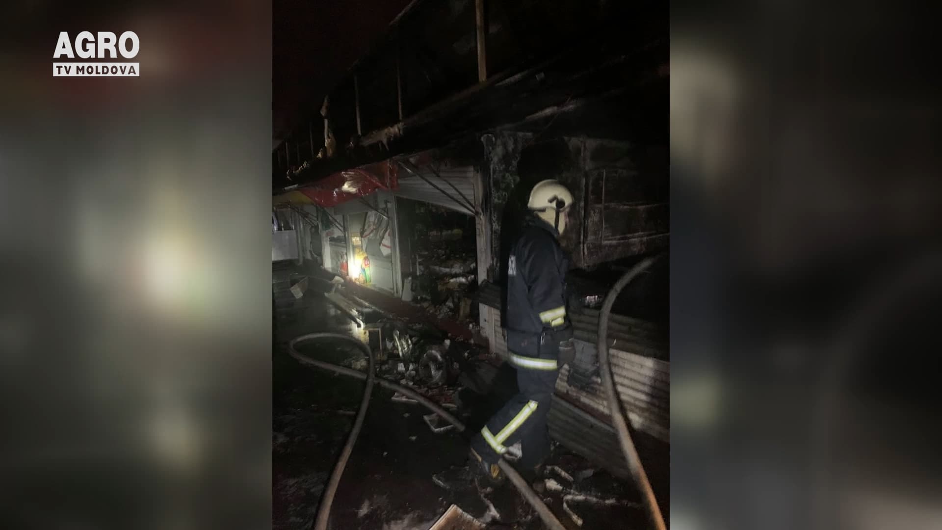 Incendiu la piața centrală