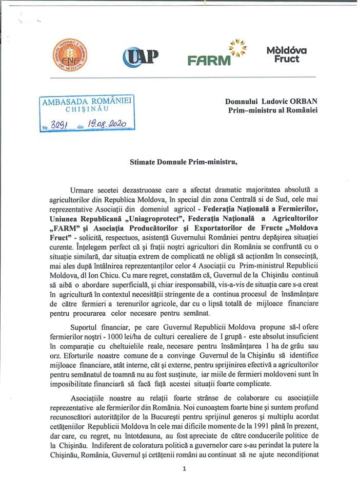 Agricultorii solicită ajutor din România