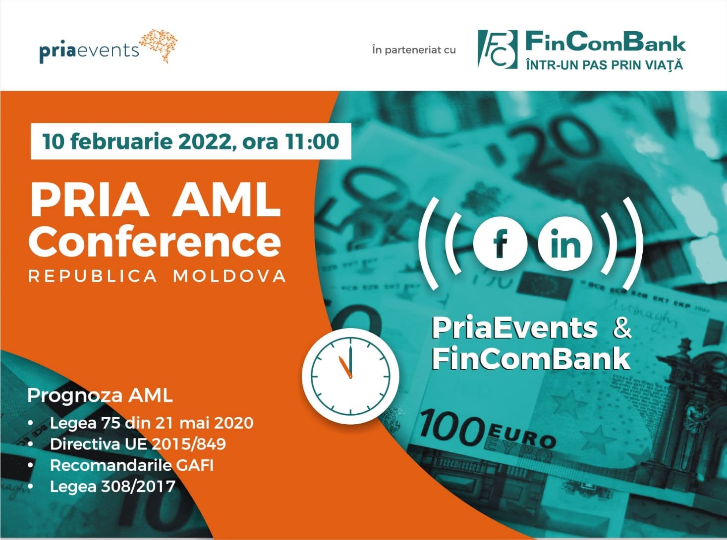 PRIAevents și FinComBank vă invită la conferința PRIA AML Moldova