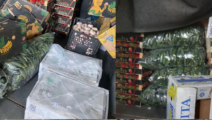 Un lot de legume și fructe, confiscat de oamenii legii
