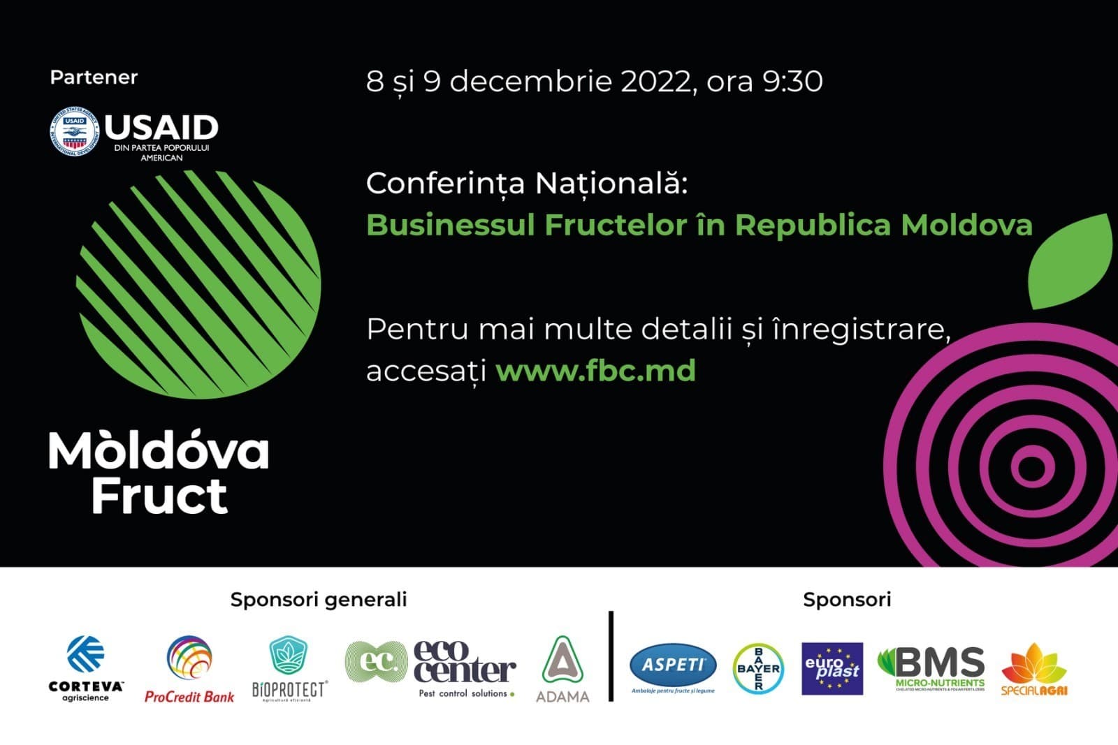 ”Businessul Fructelor în Moldova", cel mai important eveniment în domeniul fructelor din acest an!