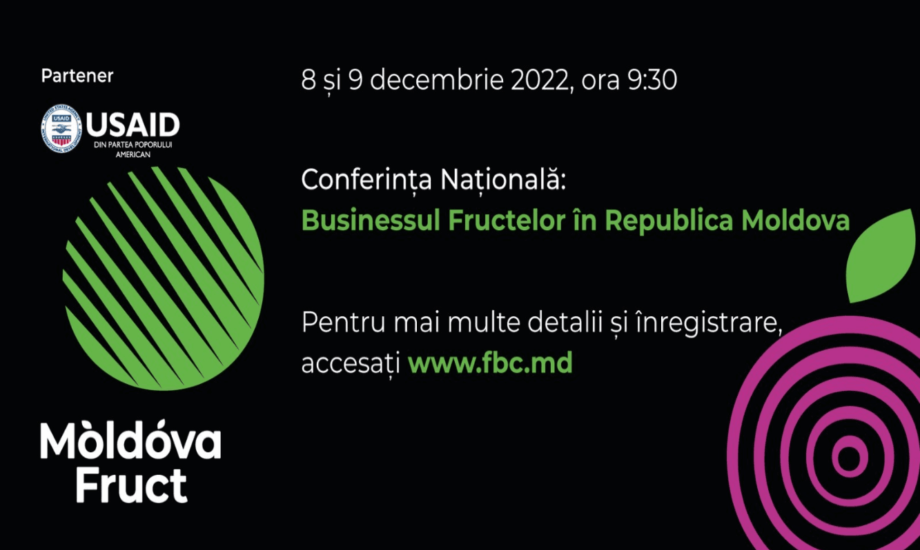 Moldova Fruct invită la conferința ”Businessul Fructelor în RM”
