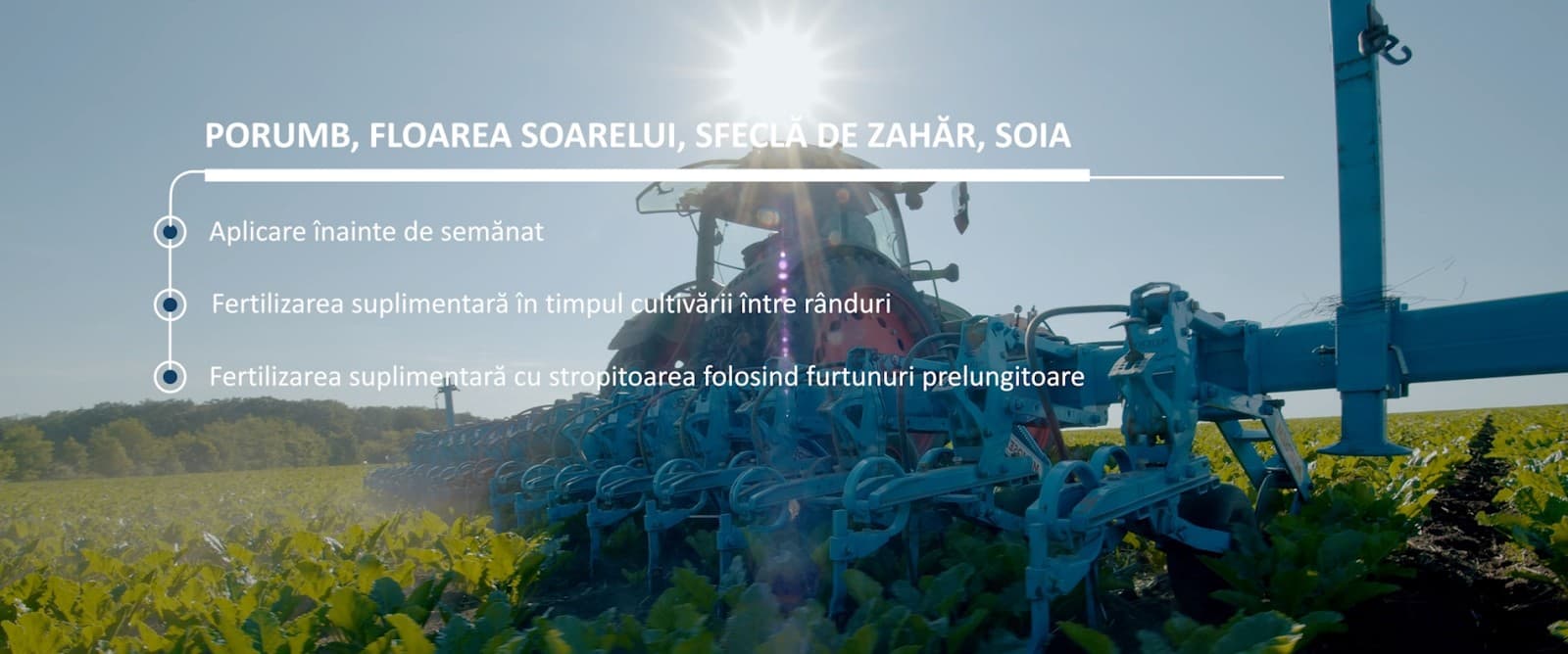 Recomandări pentru aplicarea KAS-32: porumb, floarea soarelui, sfecla de zahăr, soia, rapiță