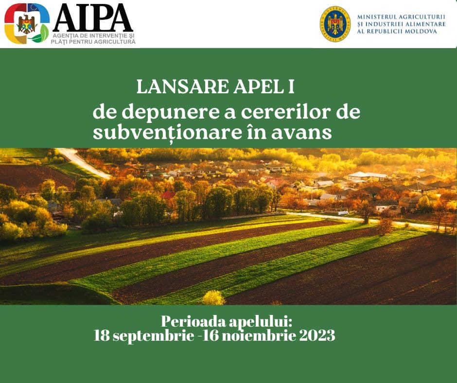 AIPA anunță lansarea I-lui apel de depunere a cererilor de subvenționare în avans