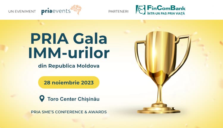 FinComBank vă invită la PRIA Gala IMM-urilor din Republica Moldova
