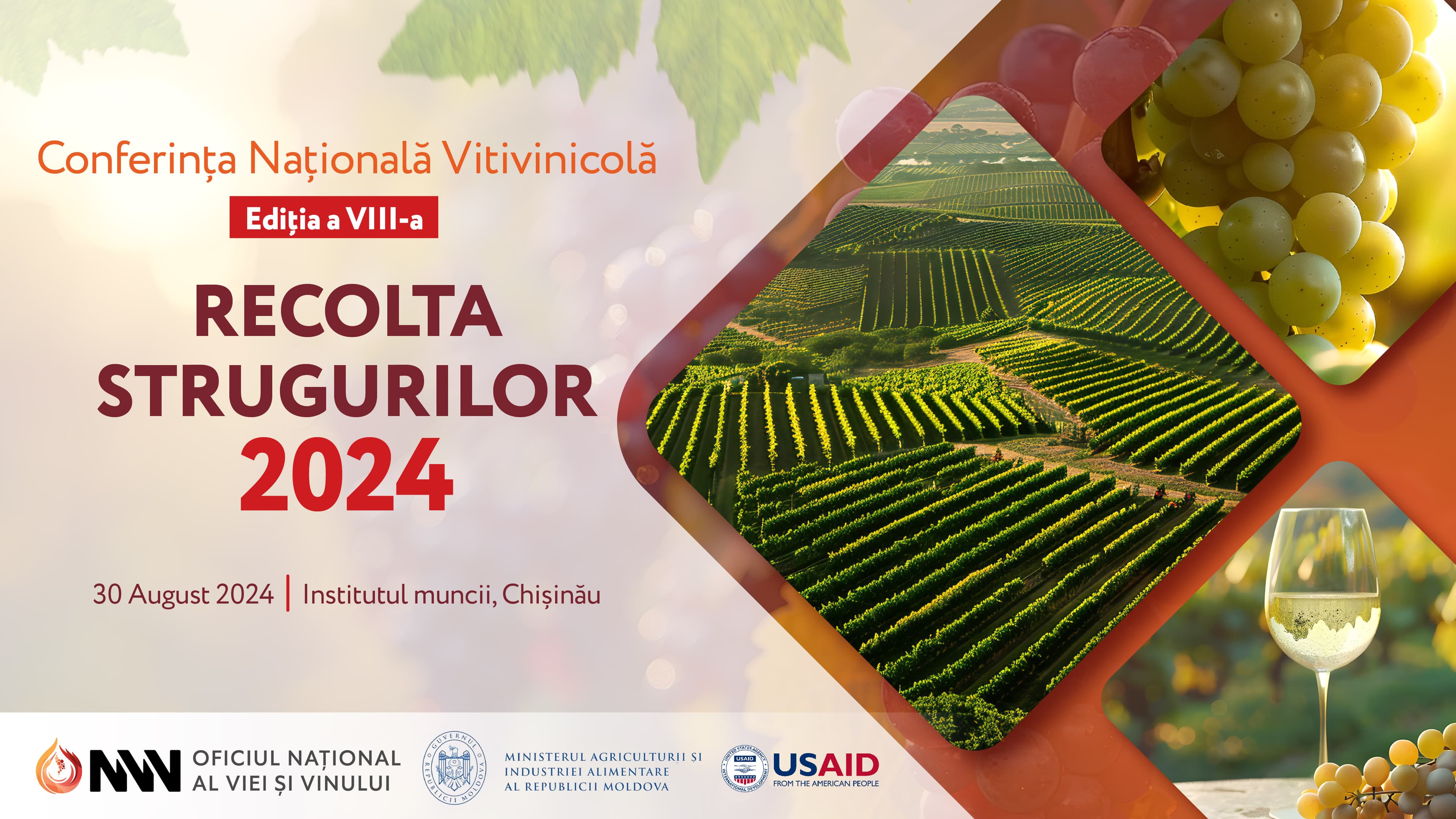 Conferința Națională a filierei vitivinicole, ediția a VIII-a. RECOLTA STRUGURILOR 2024