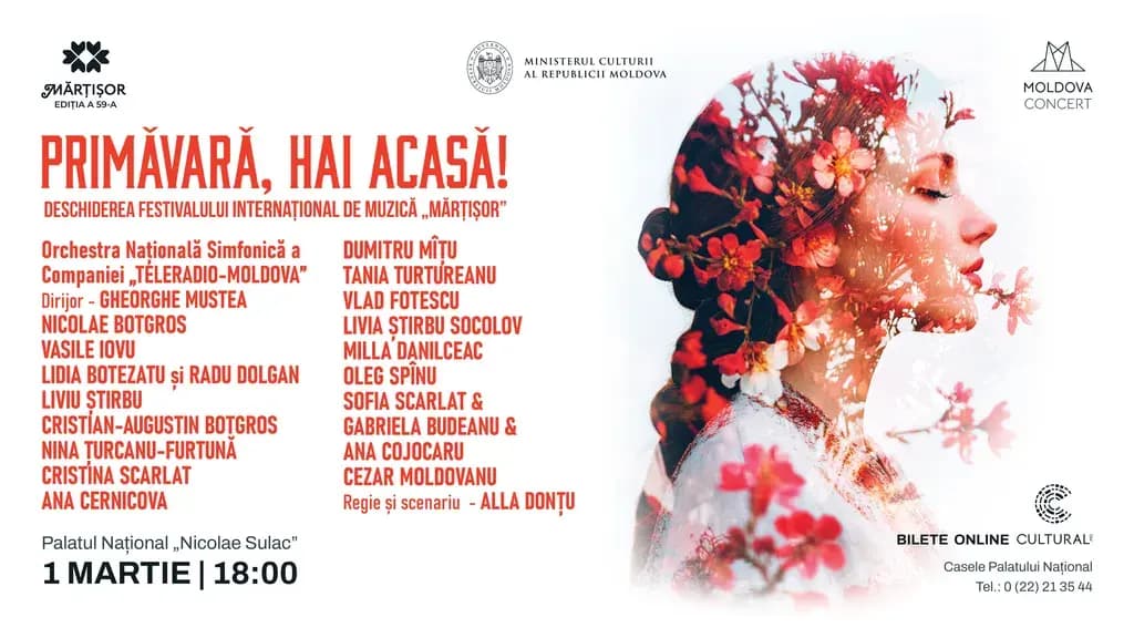 “Primăvară, hai acasă!” La Chișinău se va desfășura ediția a 59-a a Festivalului Internațional de Muzică “Mărțișor”