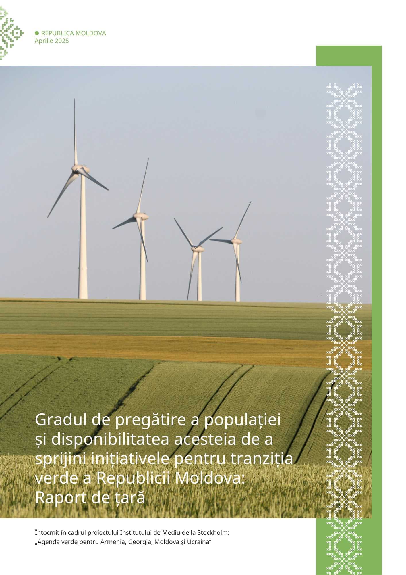 Sprijinul populației pentru tranziția verde a Republicii Moldova: un studiu realizat de Institutul de Mediu de la Stockholm