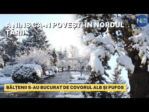 Nordul țării, acoperit de zăpadă / VIDEO