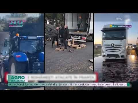 Zeci de TIR-uri cu marfă, atacate în Franța de protestatari