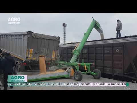 O navă așteaptă să fie încărcată cu grâu pentru export