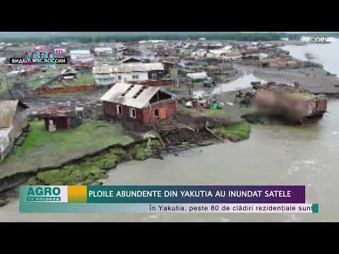 Ploile abundente din Yakutia au inundat satele