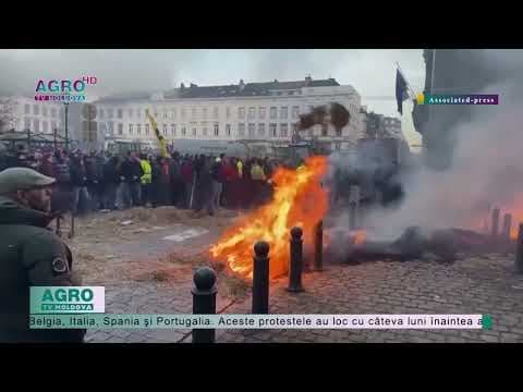 Peste 1000 de tractoare, blochează Bruxelles-ul