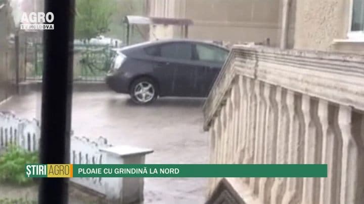Ploaie cu grindină la Nord