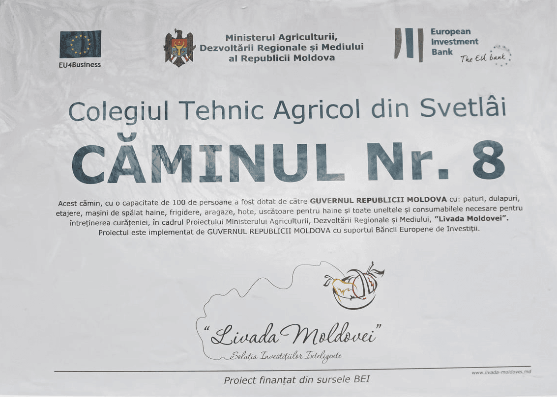 Condiții mai bune de trai pentru elevii de la colegiul din Svetlâi