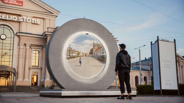 VIDEO/Portalul futurist unește orașele Vilnius și Lublin