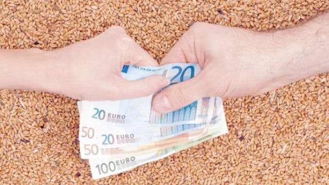Grâul scade la aproximativ 400 euro/tona