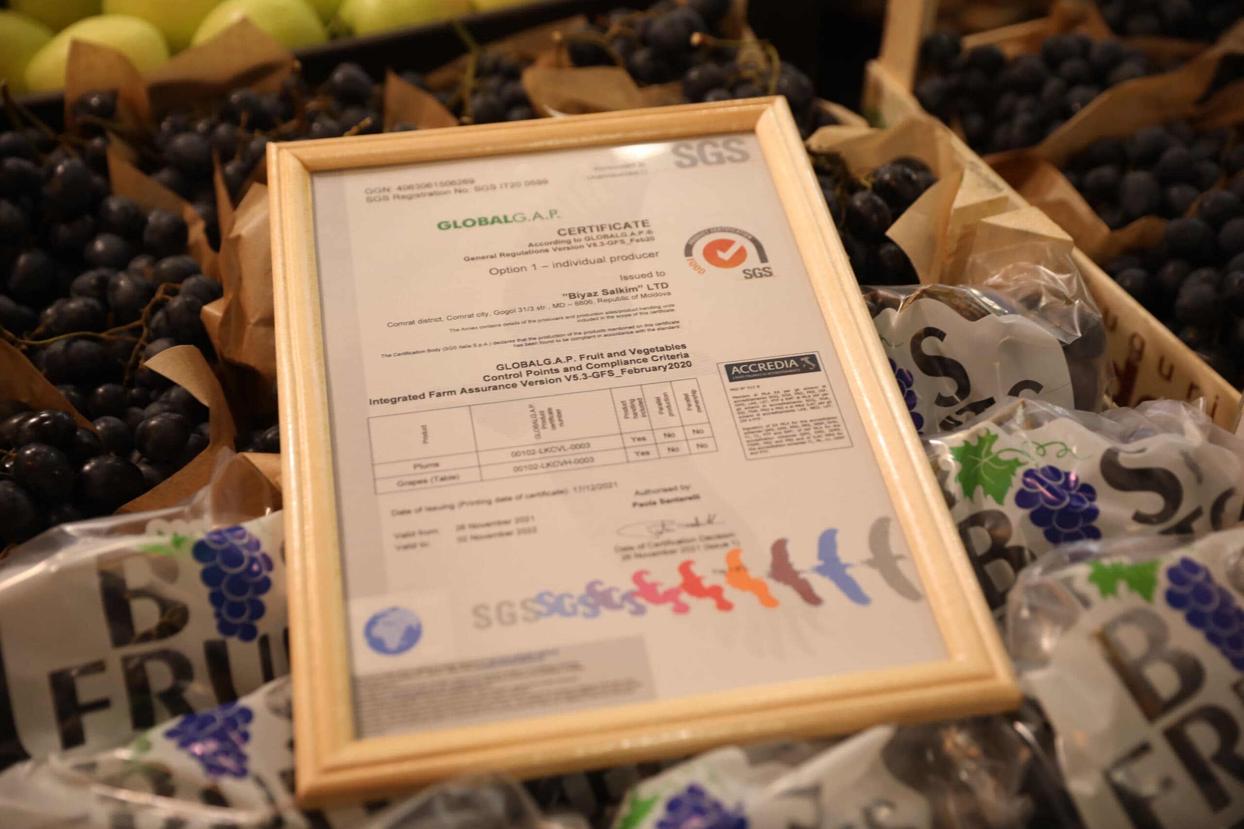 Moment necesar pentru certificarea GLOBALG.A.P. și GRASP