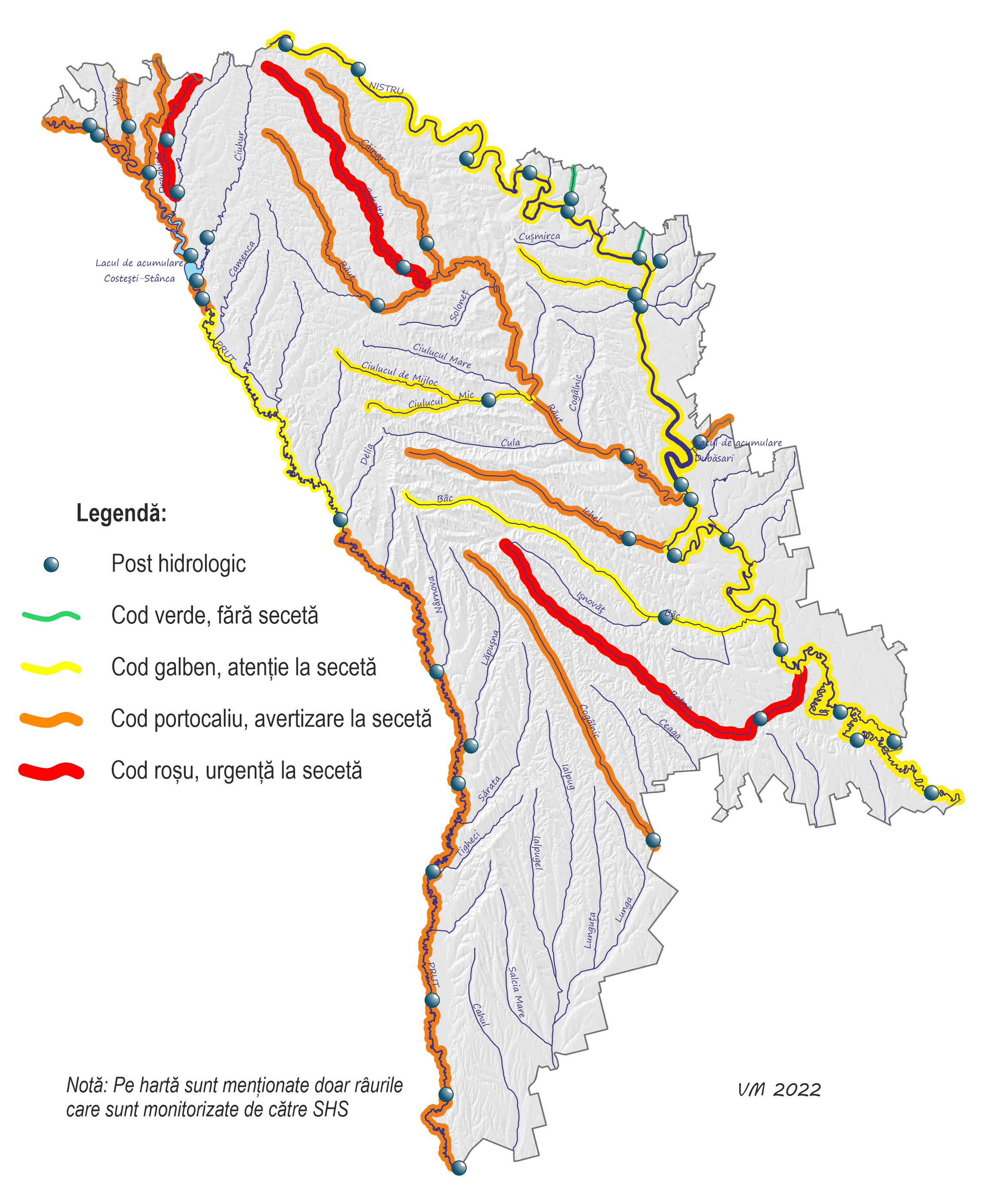 TREI coduri de secetă, emise pe teritoriul Moldovei