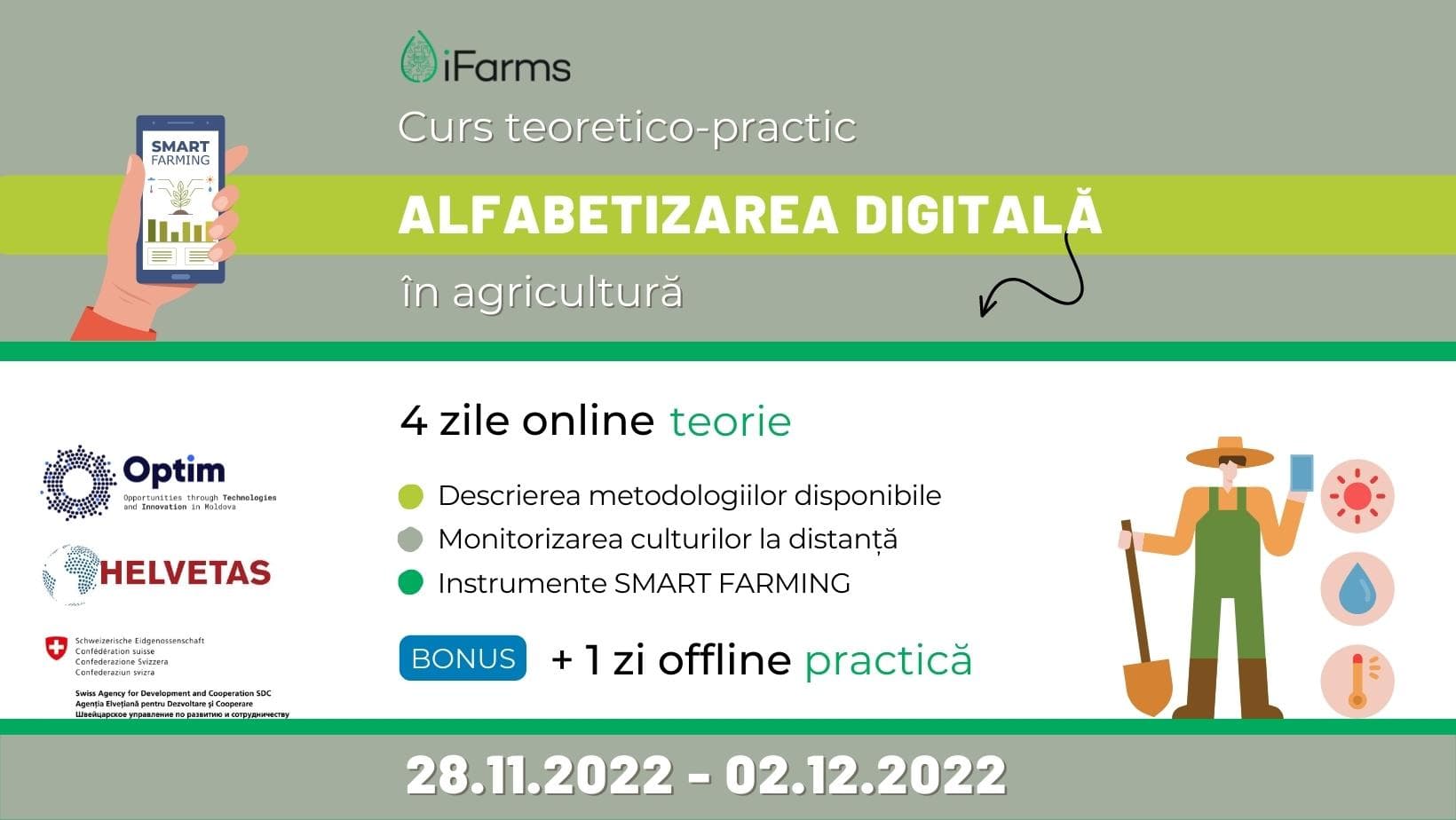 CURS "ALFABETIZAREA DIGITALĂ ÎN AGRICULTURĂ"