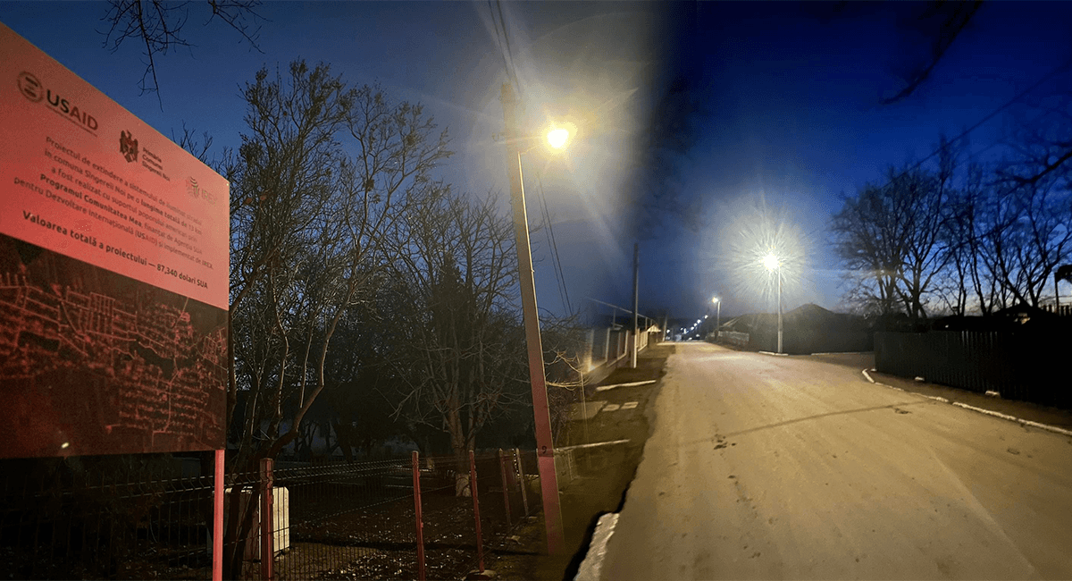Bucurie pentru cei din Sîngereii Noi: Străzile din sat au fost luminate