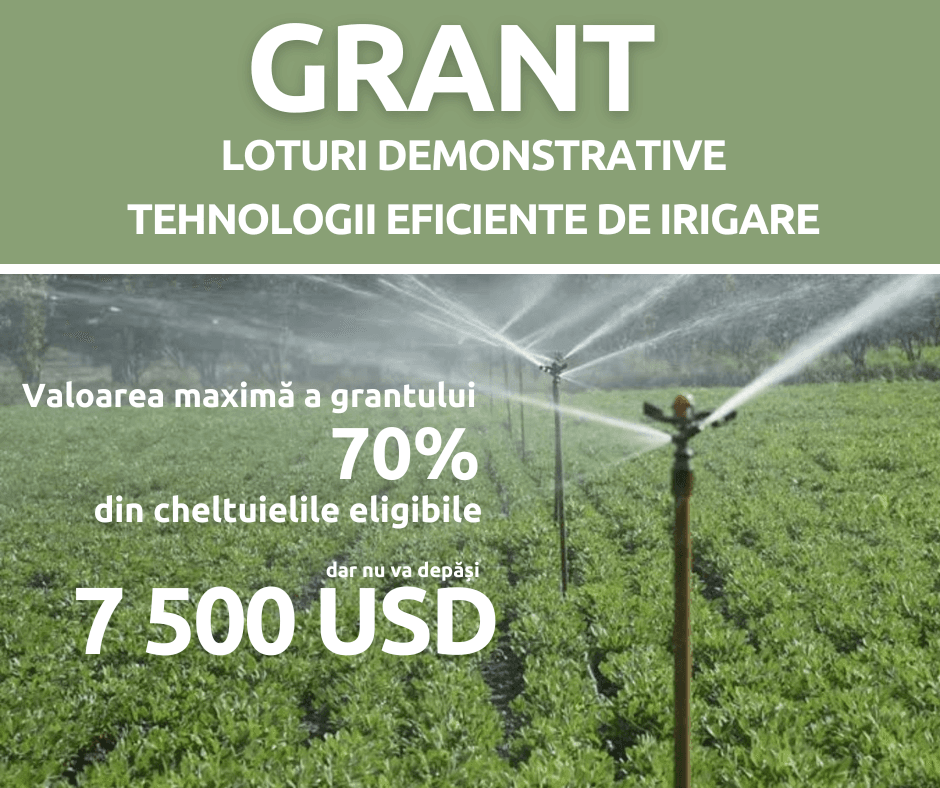 Granturi pentru tehnologii eficiente de irigare