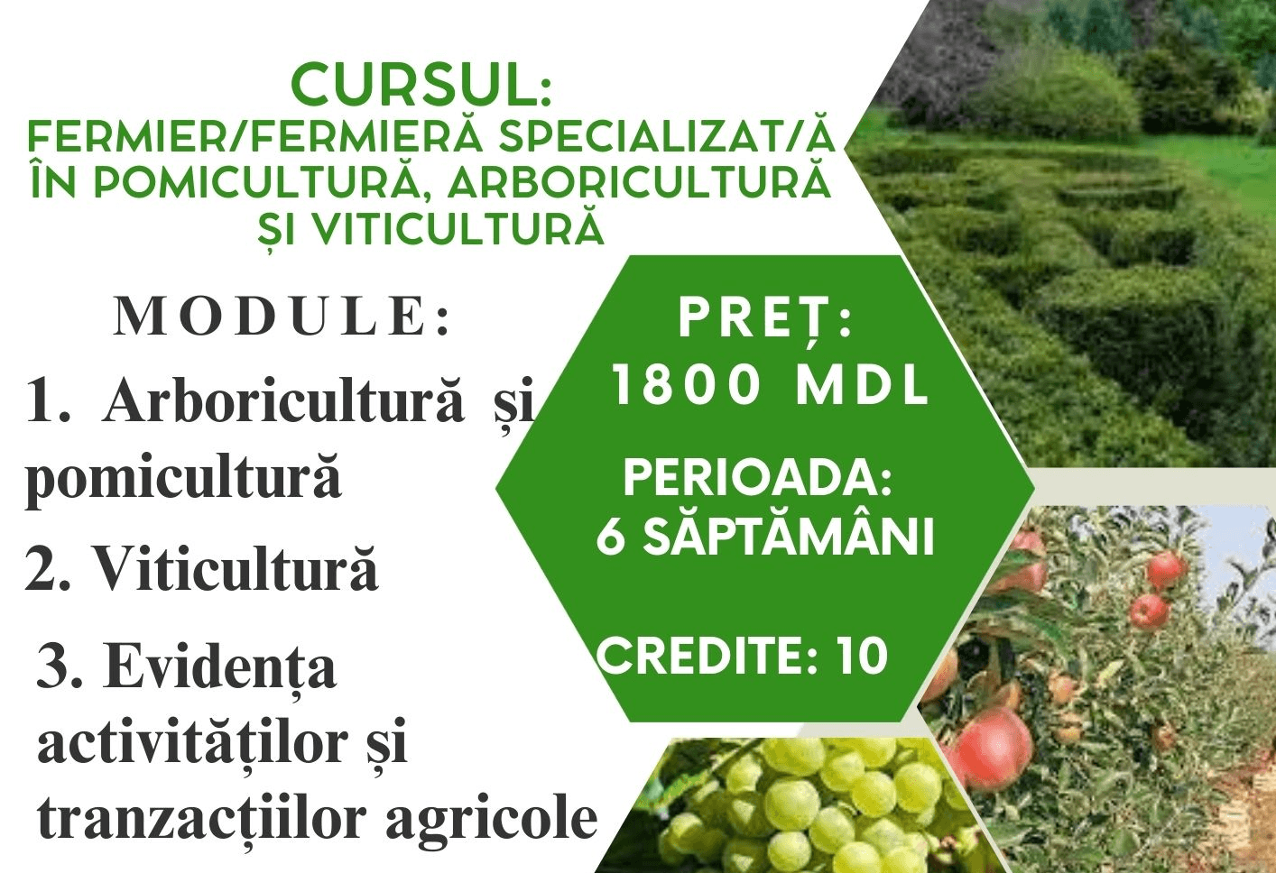 Cursuri de formare profesională pentru fermieri