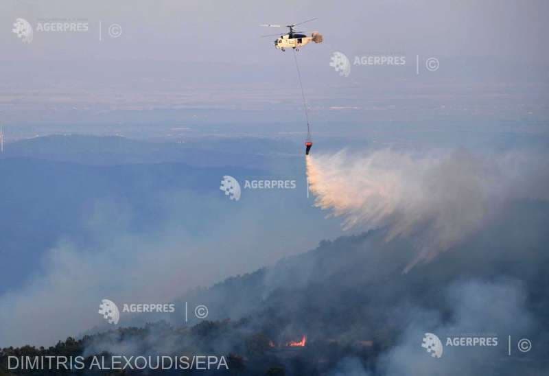 NECONTROLAT! Incendiul din Grecia arde încontinuu