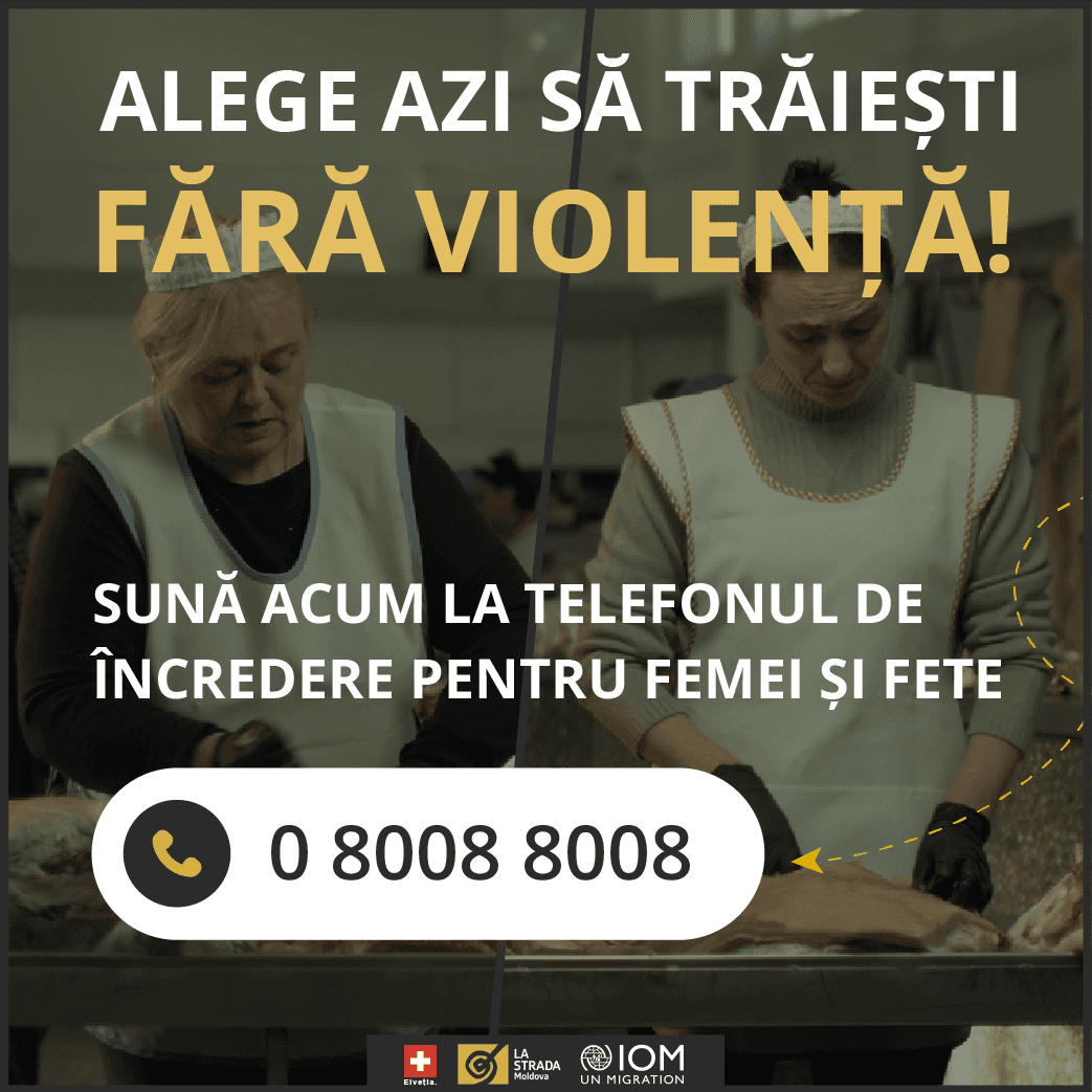 „Uneori poate fi prea târziu. Alege azi să trăiești fără violență!”