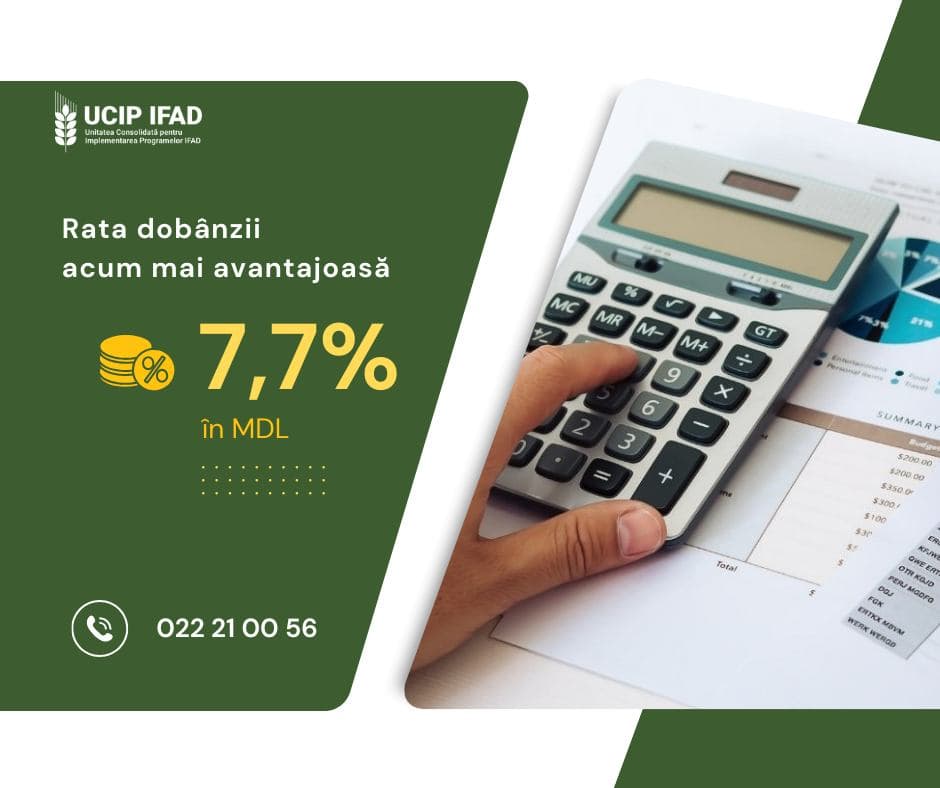 Oportunități financiare avantajoase pentru antreprenori: Rata dobânzii IFAD scade la 7,7 la sută