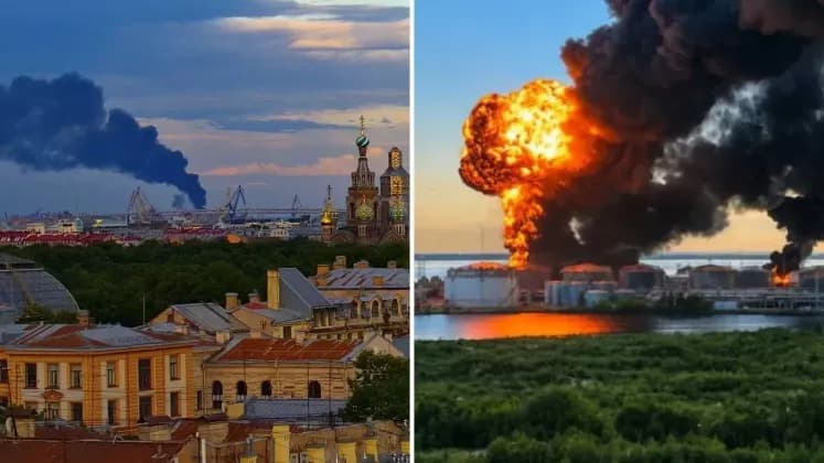 Terminal petrolier din Sankt Petersburg, lovit de un atac cu drone