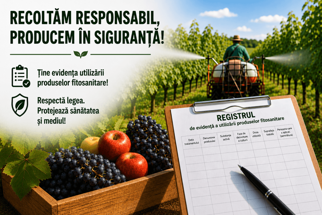 ANSA reamintește agricultorilor obligațiile privind evidența tratamentelor fitosanitare