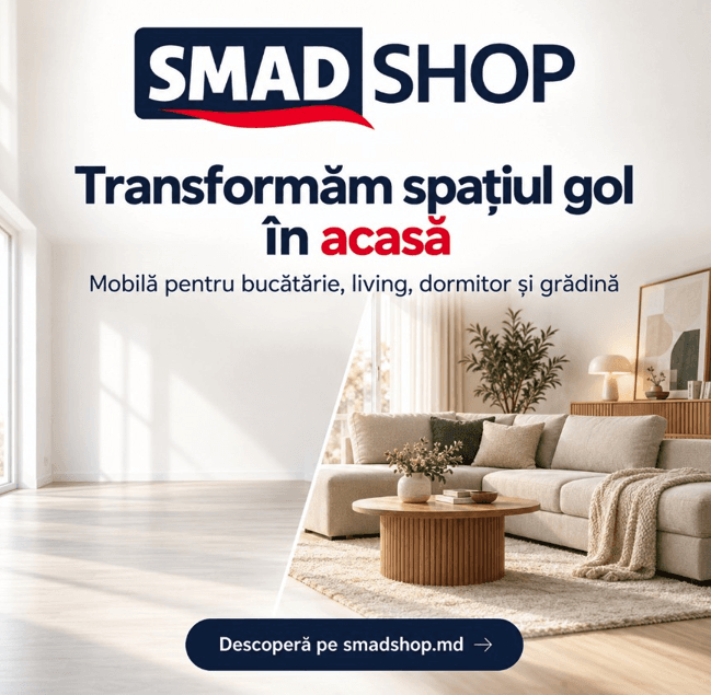 Magia schimbării: SmadShop transformă spațiul gol în apartament confortabil!